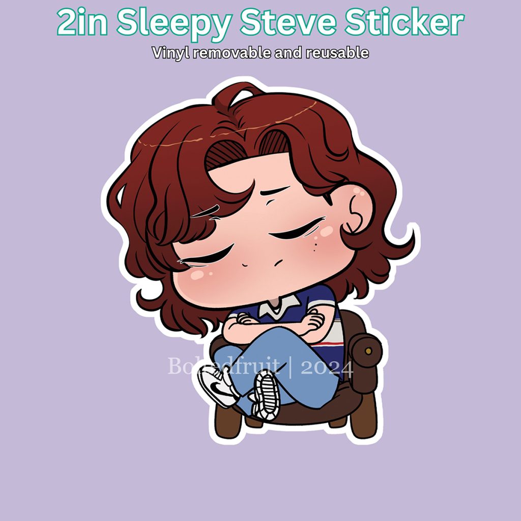 2in Sleepy Steve Sticker - Vinyl Reusable
